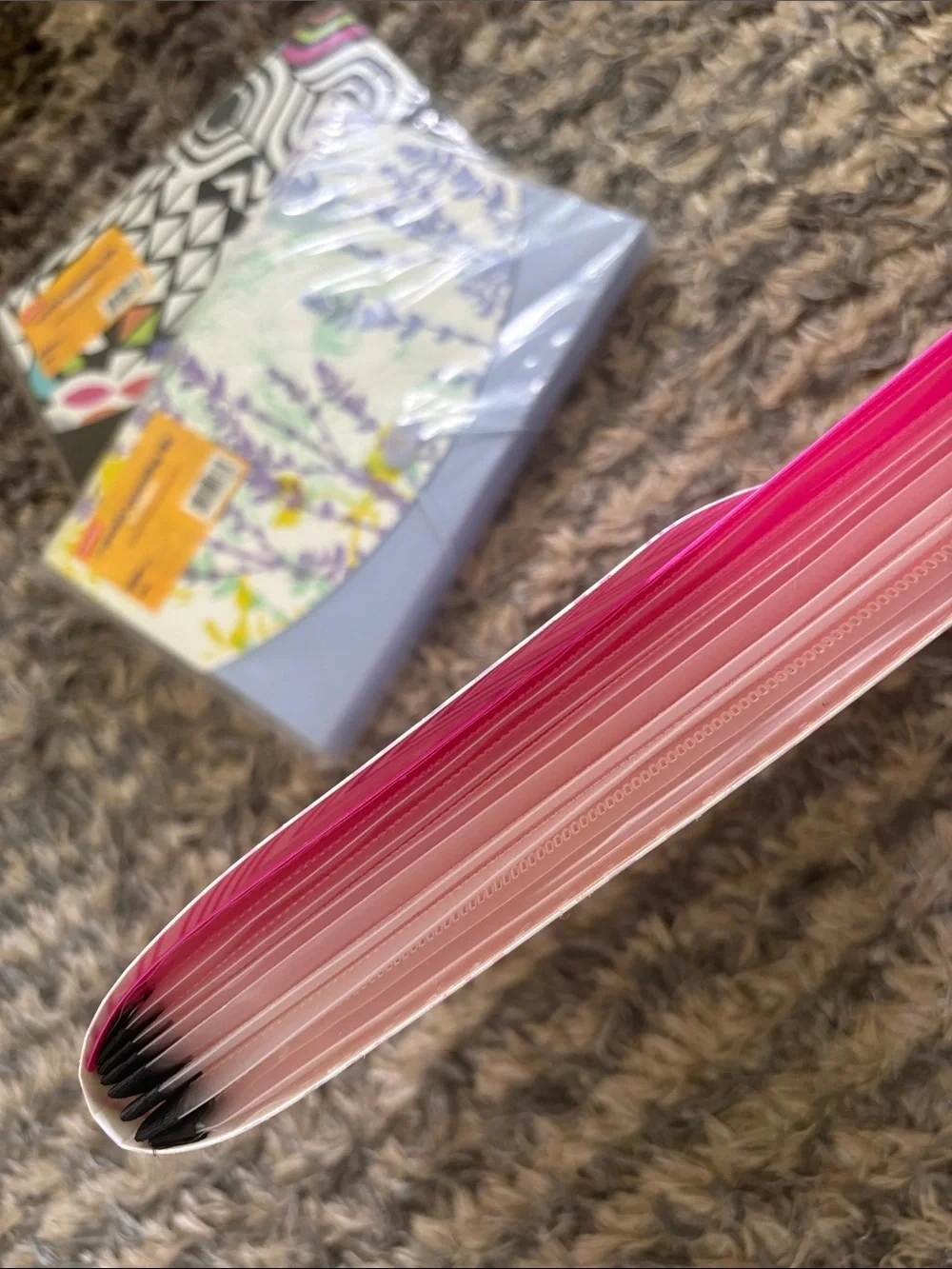Pink, Lavender and Black Expanding File & Folder Set of 3, with Free Gifts